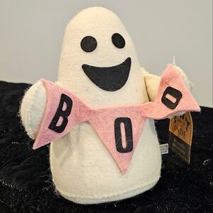 🔥👻 Trending Ghost Decor with Pink Boo Banner NWT Soft Wool